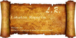 Lakatos Ruperta névjegykártya